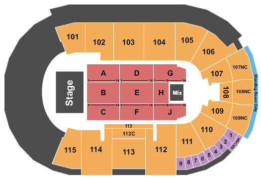 Fishers Event Center Blake Shelton Seating Chart